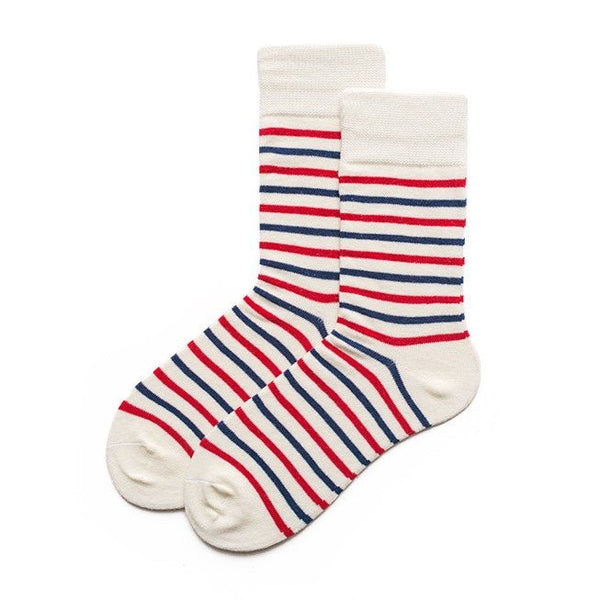 Unisex Red Blue Strip Socks - LOOUZ