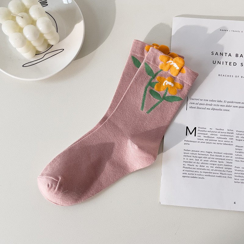 Women's Cute Flower Socks - LOOUZ