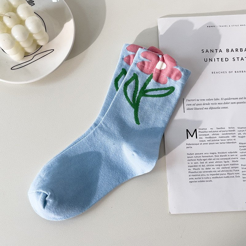 Women's Cute Flower Socks - LOOUZ