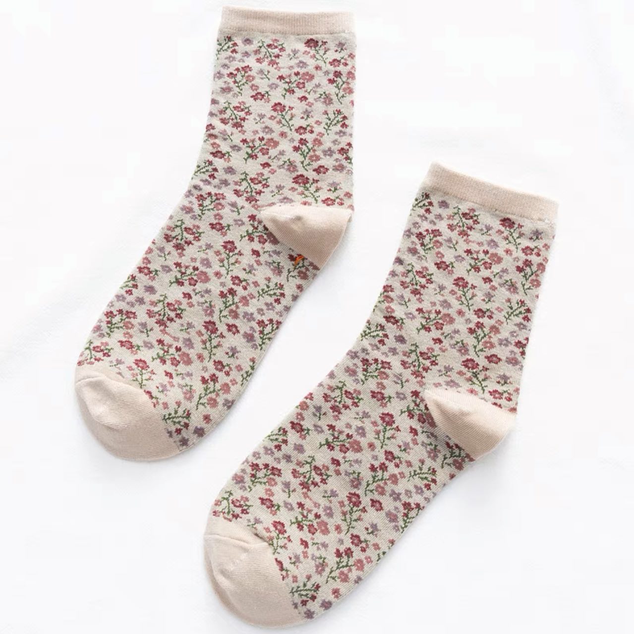 Women's Floral Print Socks - LOOUZ