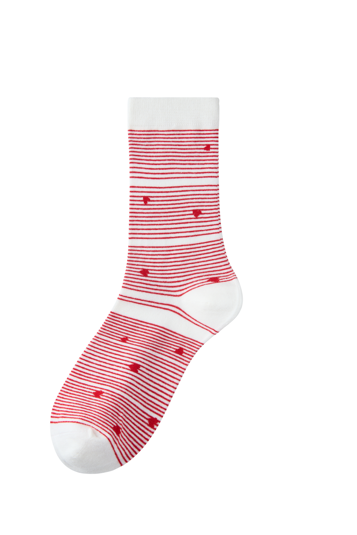 Women's Candy Stripe Heart Socks