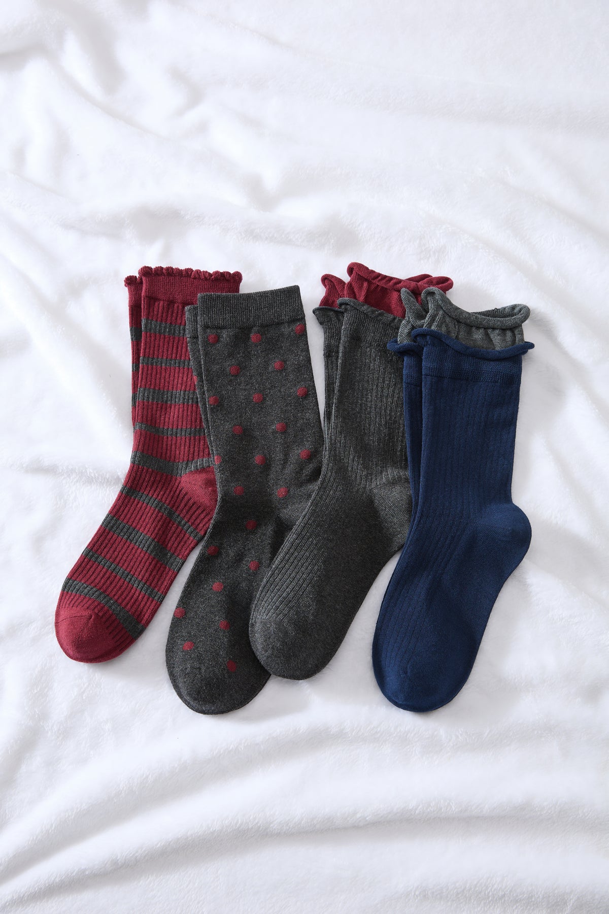Women's Vintage Cozy Ruffle Socks