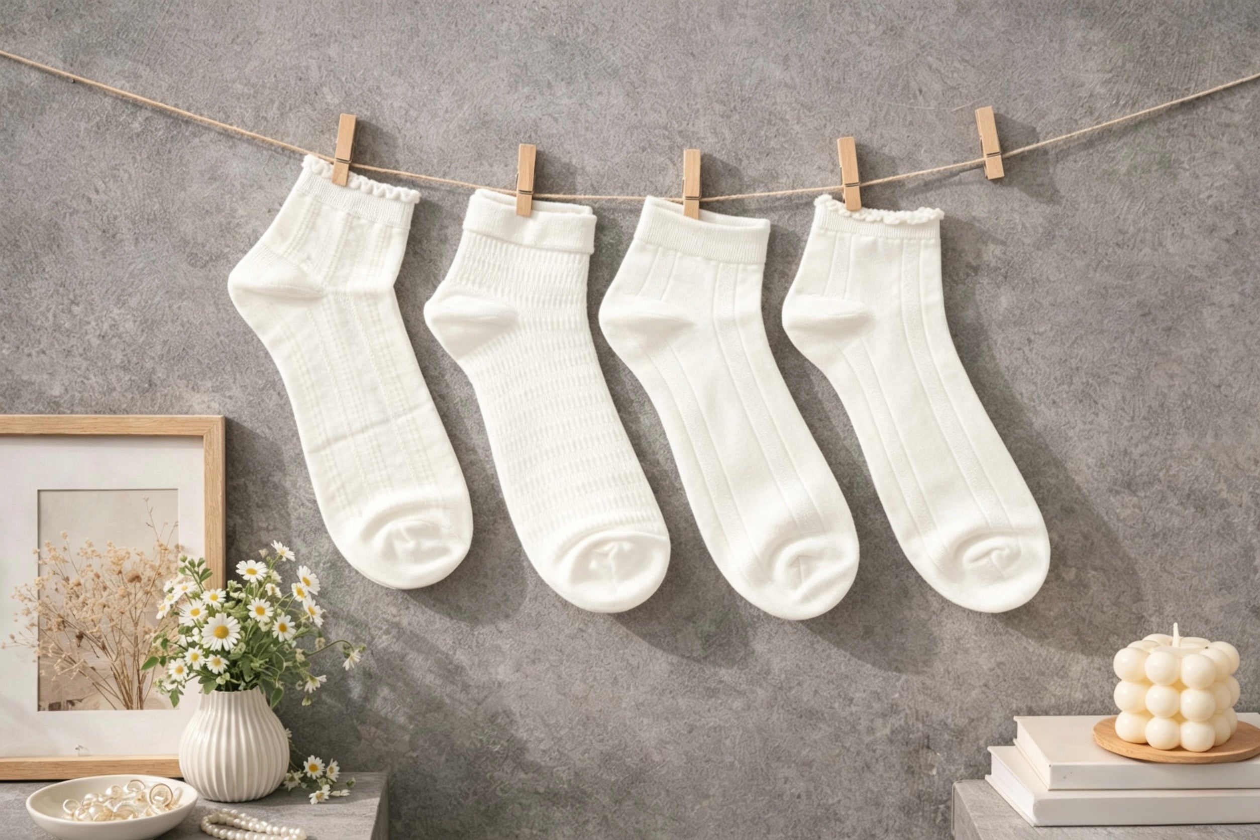 Women's Ivory Basics Socks