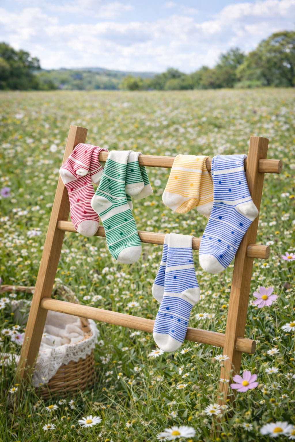 Women's Candy Stripe Heart Socks