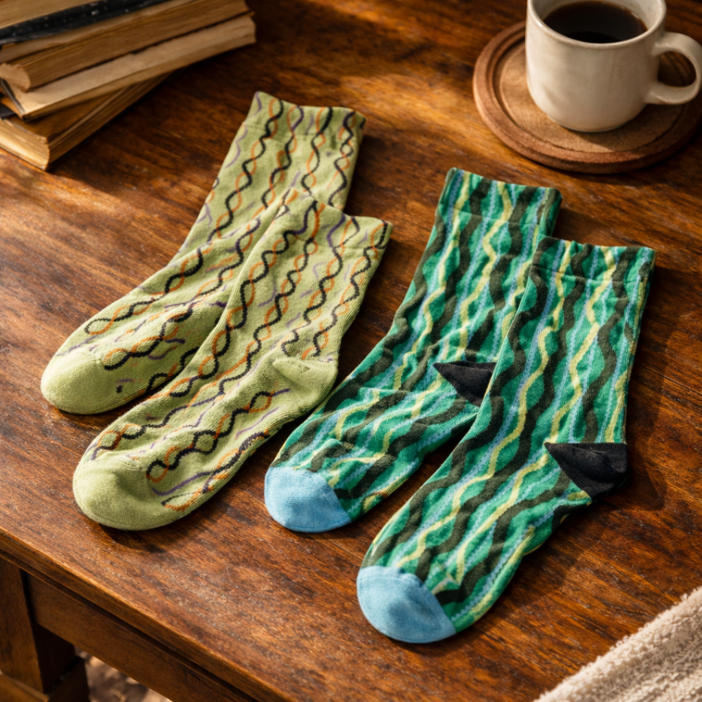 Women's Wavy Retro Vibe Socks
