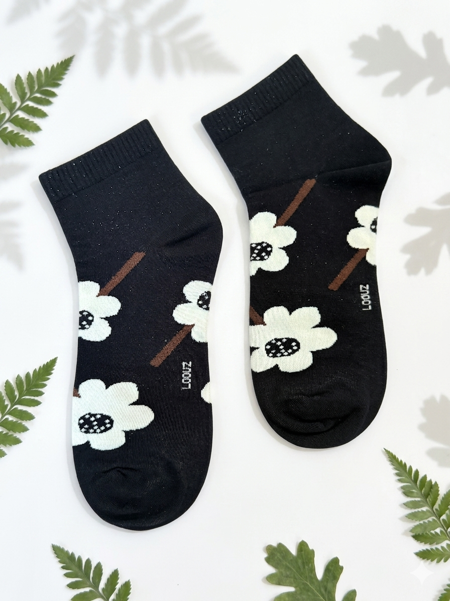 Women's Noir Bloom Socks