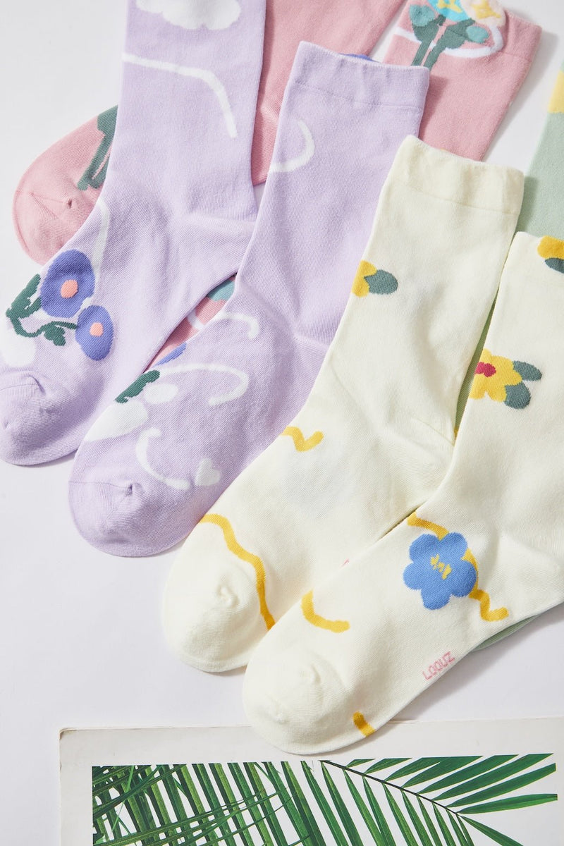 Women's Blooming Dreams Socks - LOOUZ