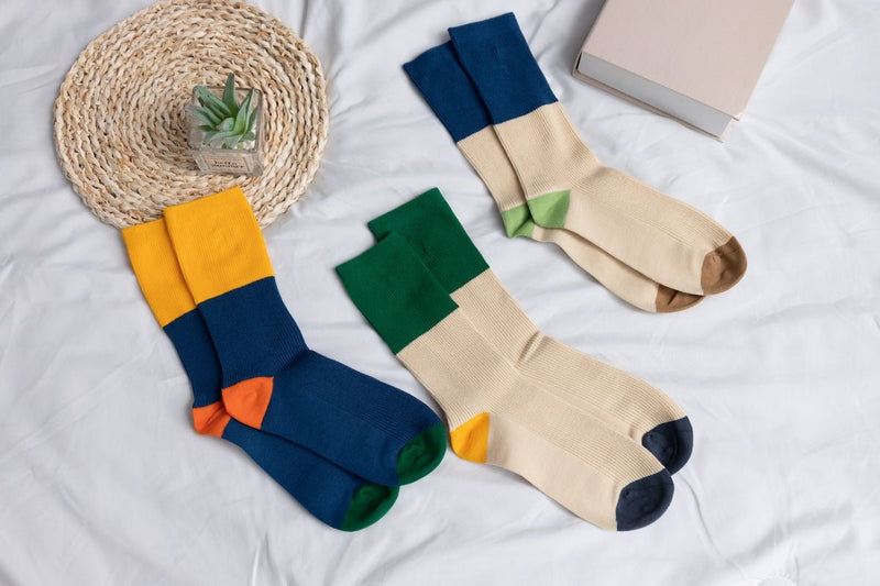 Women's Classic Minimalist Striped Color Block Socks - LOOUZ