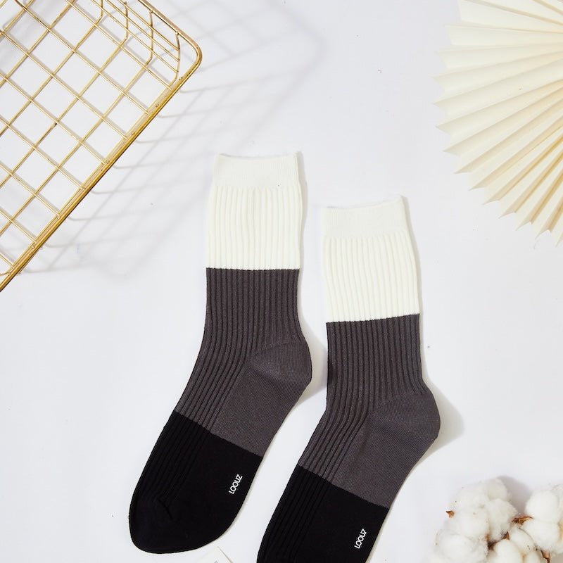 Women's Color Block Cozy Socks - LOOUZ