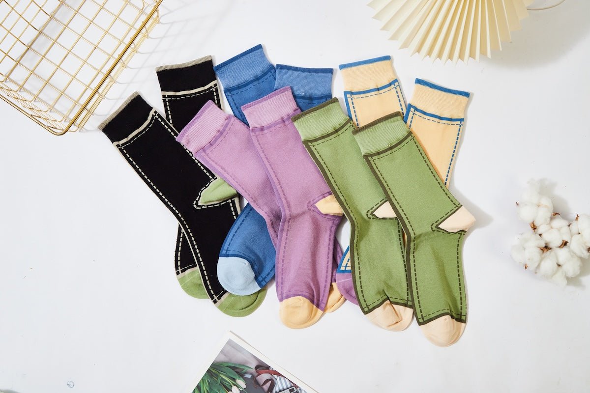 Women's Framed Color Socks - LOOUZ