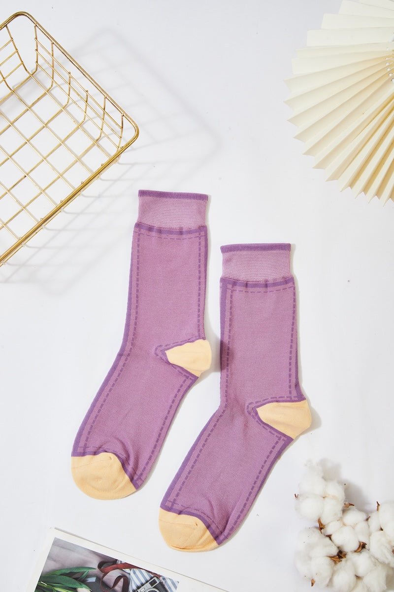 Women's Framed Color Socks - LOOUZ