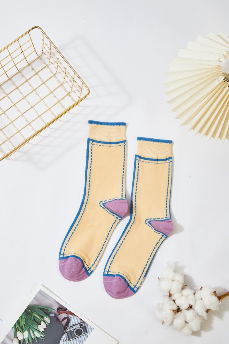 Women's Framed Color Socks - LOOUZ