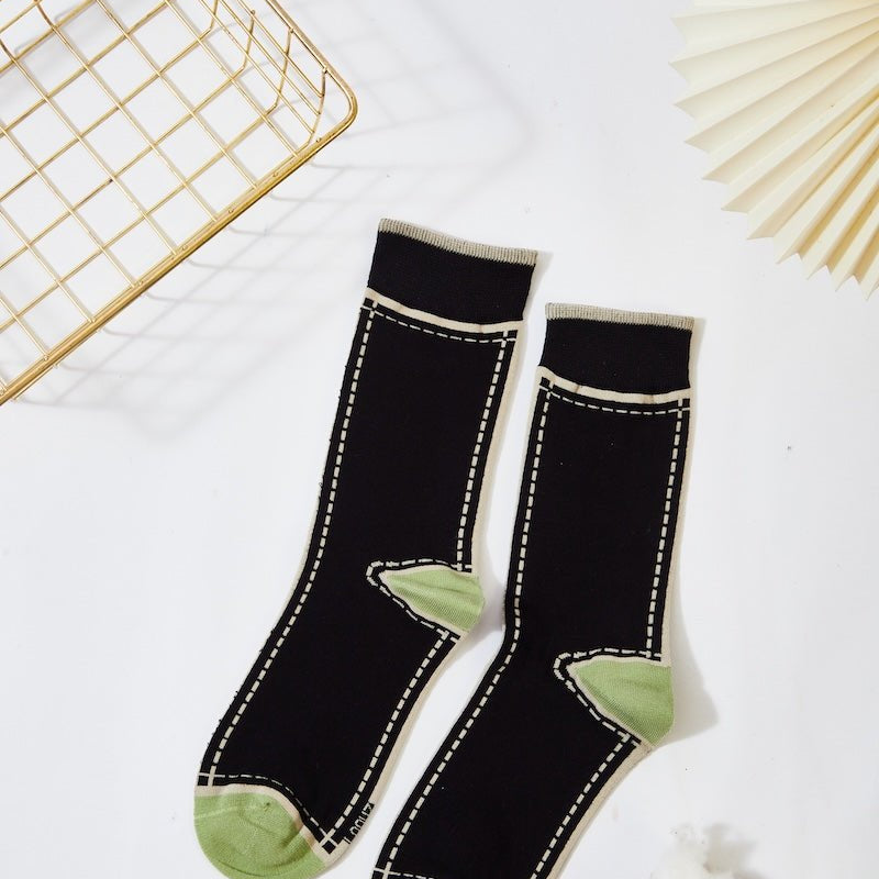 Women's Framed Color Socks - LOOUZ