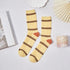 Women's Macaron Color Striped Contrast Socks - LOOUZ