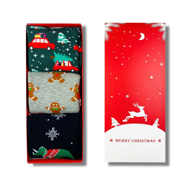 Men's Christmas Holiday Gift Box-Three Pairs - LOOUZ