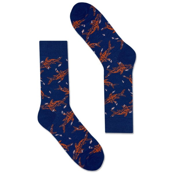Men's Shark Socks-Blue - LOOUZ