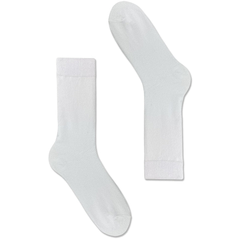 Men's Solid Color Socks-White - LOOUZ