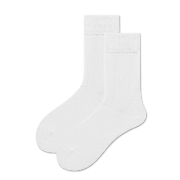 Men's Three Pairs Crew Socks - White - LOOUZ