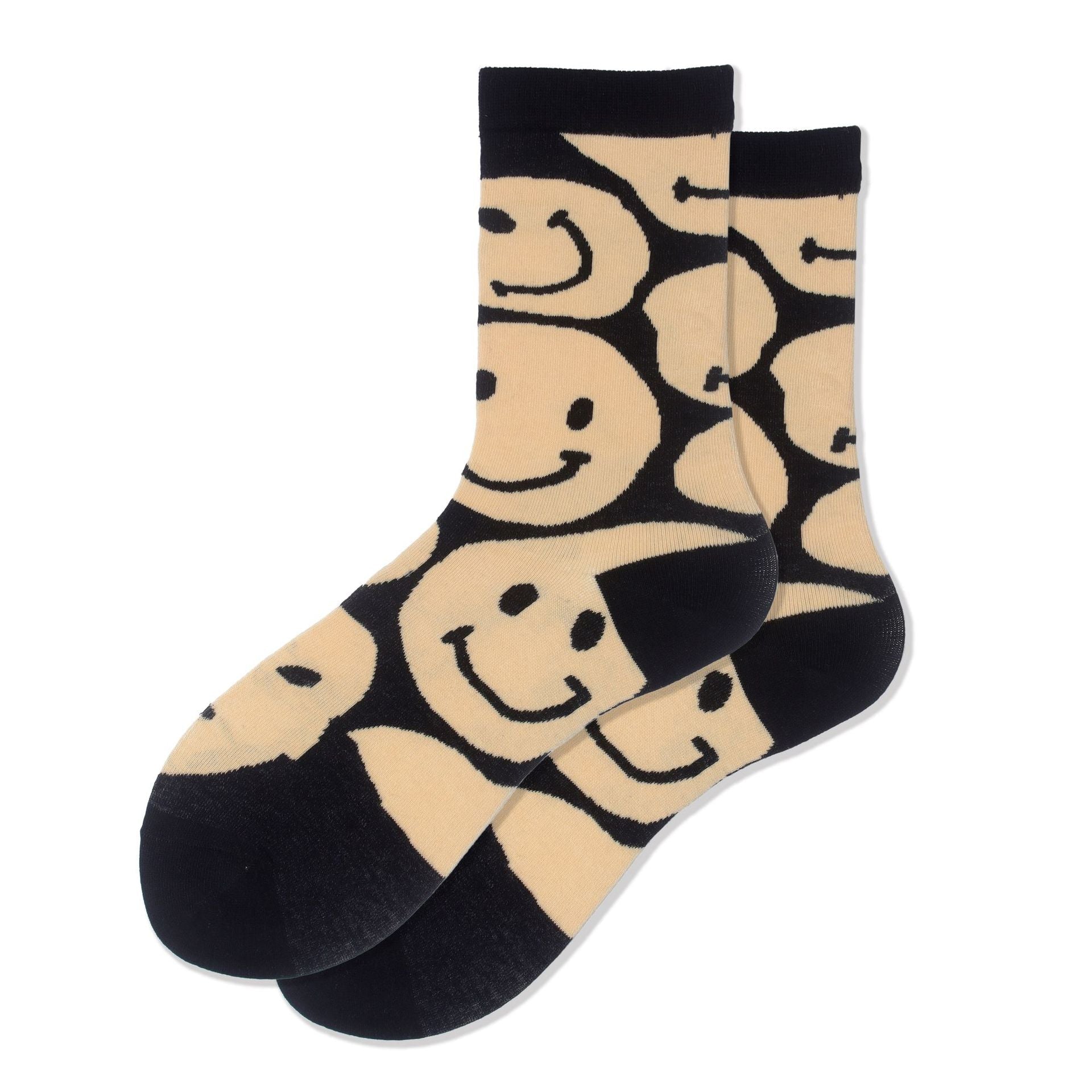 Unisex Mega Smiley - Black Beige - LOOUZ