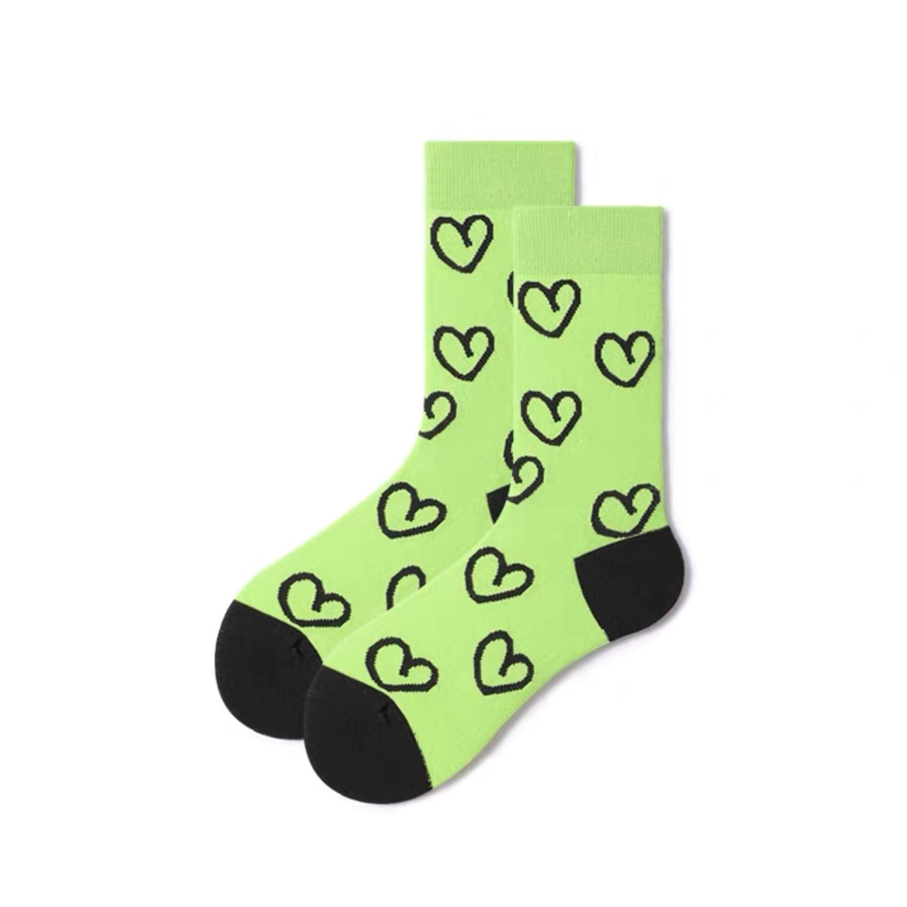 Unisex Simple Heart Socks - Crew - LOOUZ