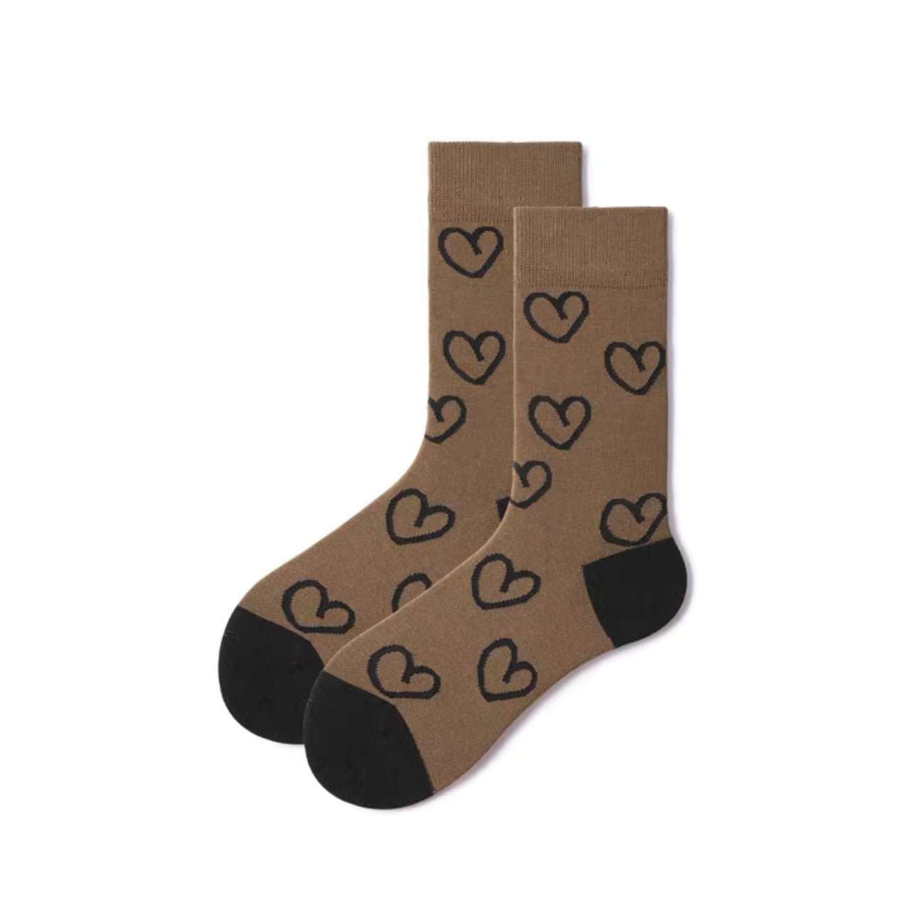 Unisex Simple Heart Socks - Crew - LOOUZ