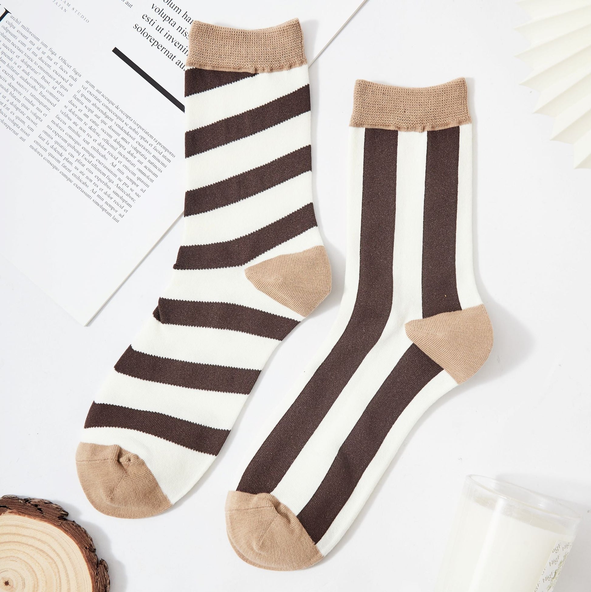 Women's Asymmetric AB Bold Striped socks - LOOUZ