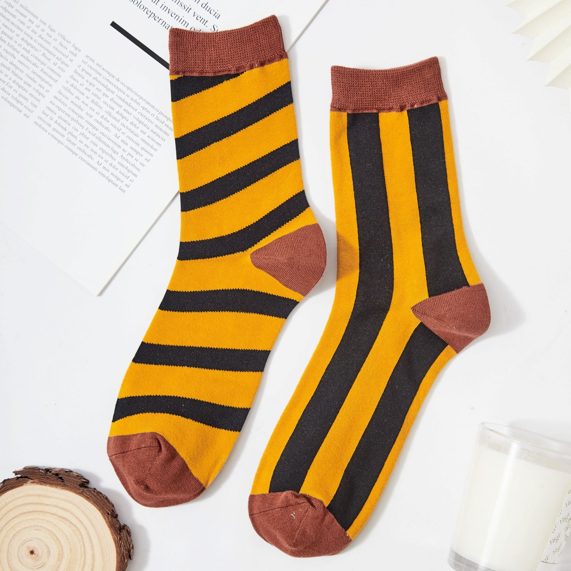 Women's Asymmetric AB Bold Striped socks - LOOUZ