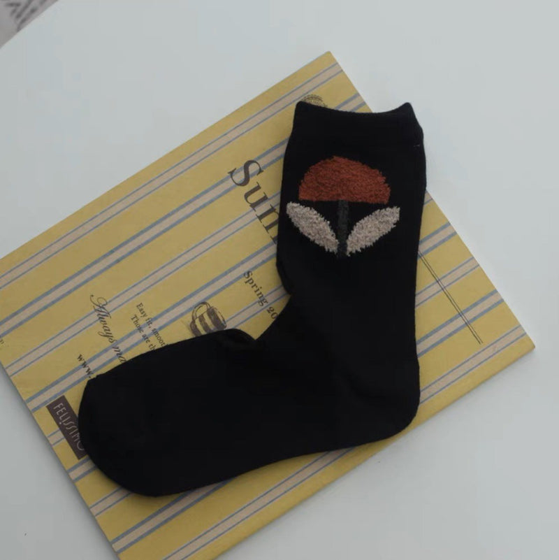 Women's Color Matching Art Socks - LOOUZ