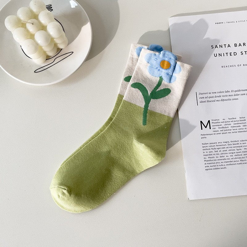 Women's Cute Flower Socks - LOOUZ