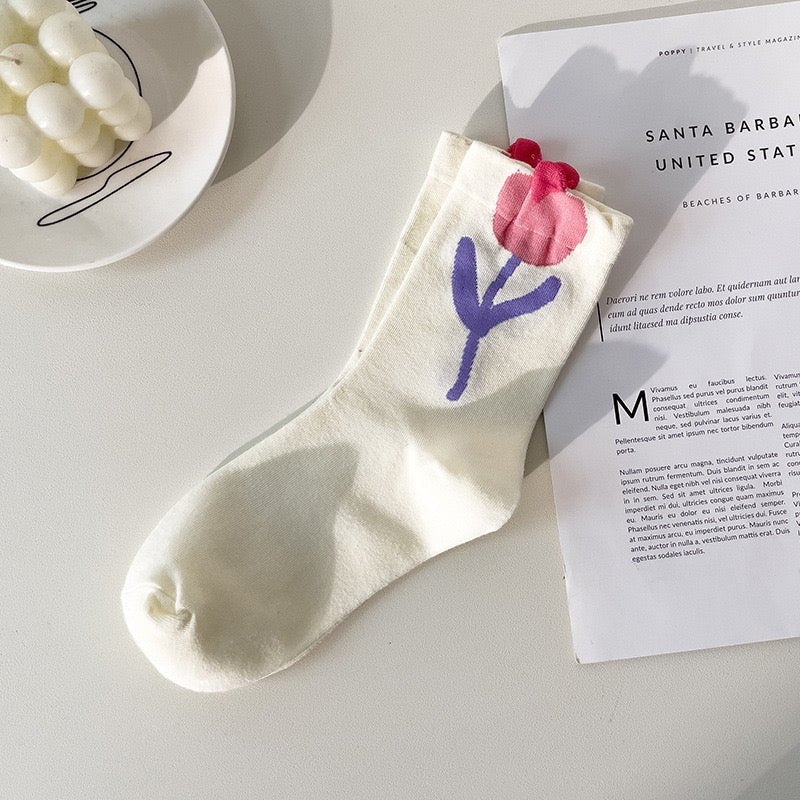 Women's Cute Flower Socks - LOOUZ