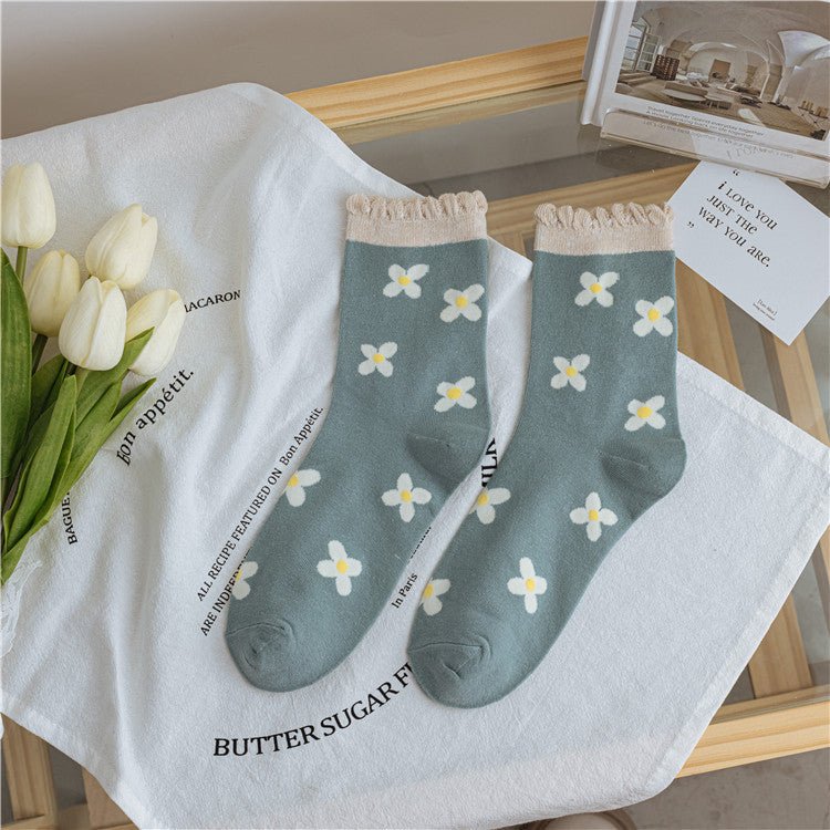 Women's Edelweiss Flower Socks - LOOUZ