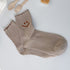 Women's Embroidery Smiley Face - Beige | LOOUZ