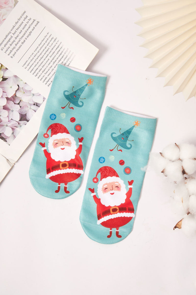 Women's Festive Holiday Cheer Christmas-Themed Ankle Socks - LOOUZ
