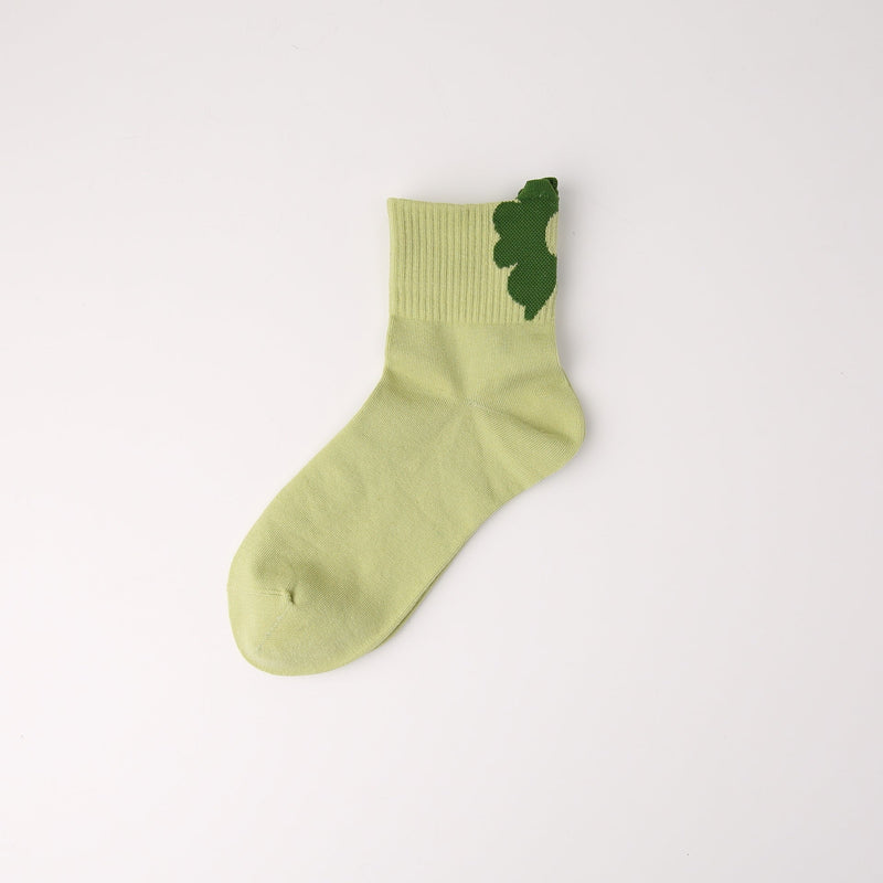 Women's Floral Heel Quarter Socks - LOOUZ
