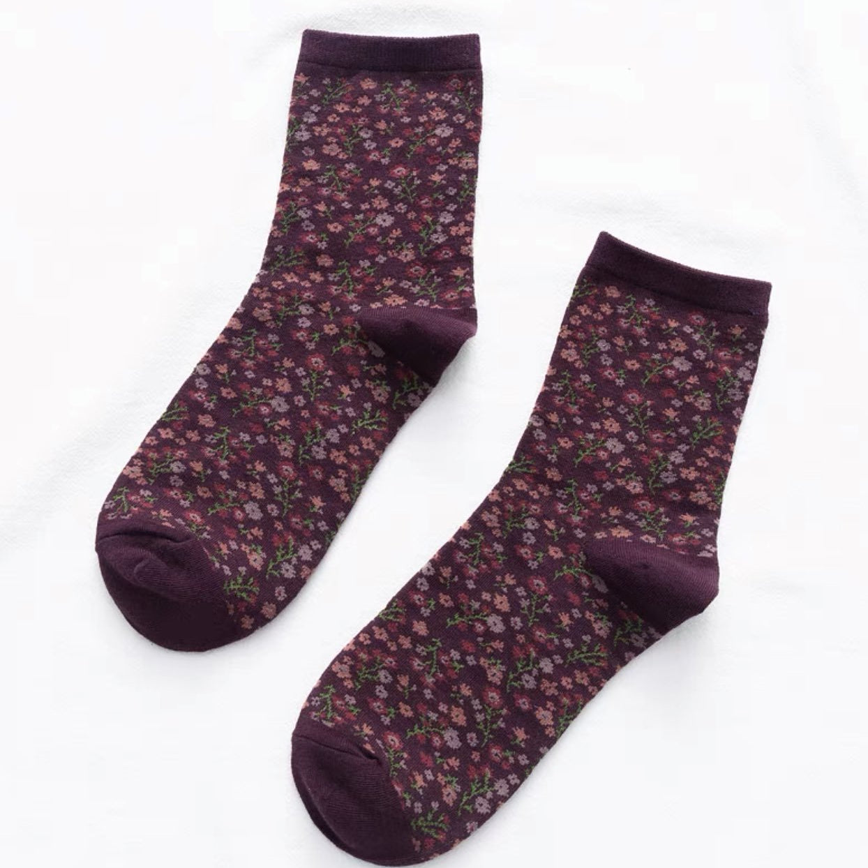 Women's Floral Print Socks - LOOUZ