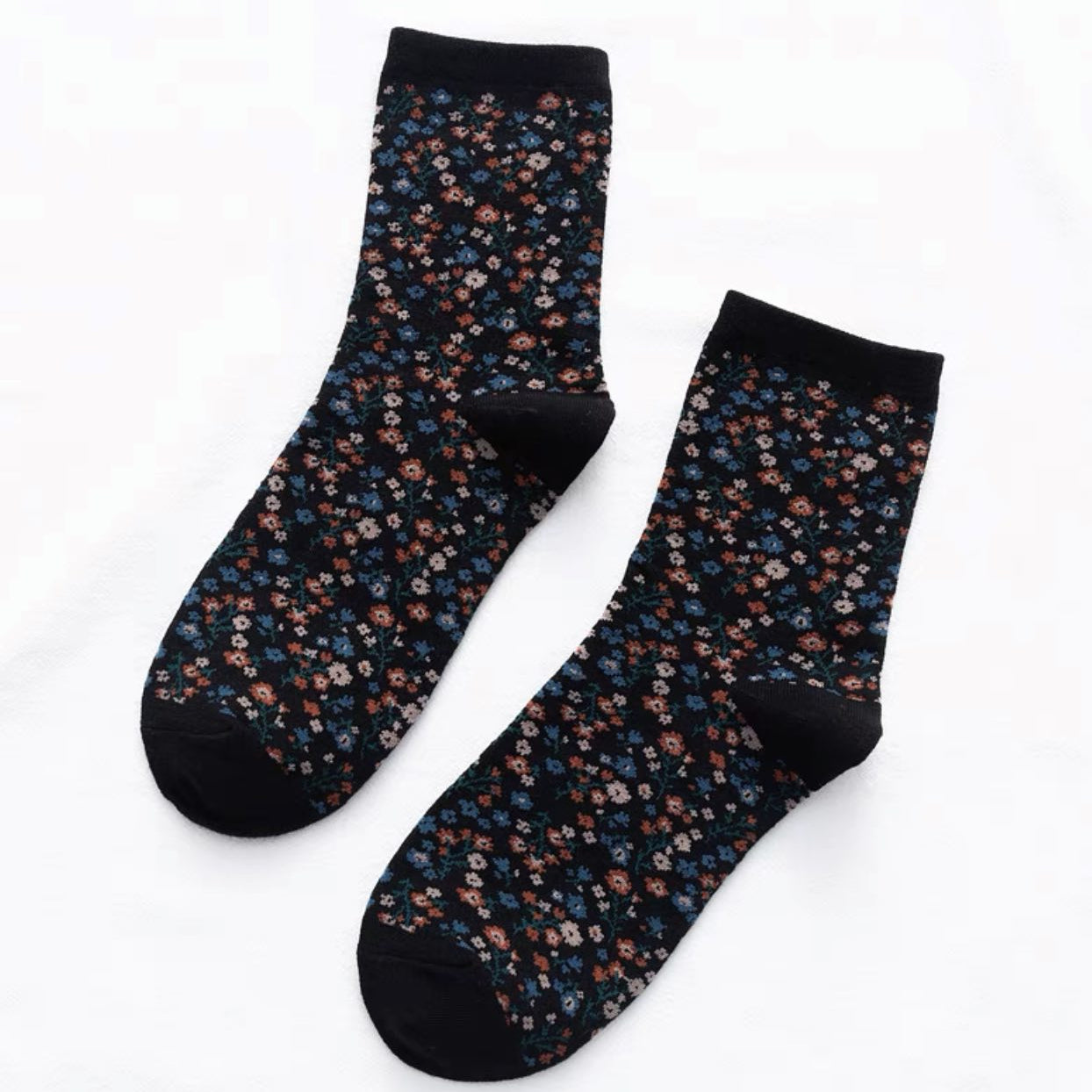 Women's Floral Print Socks - LOOUZ