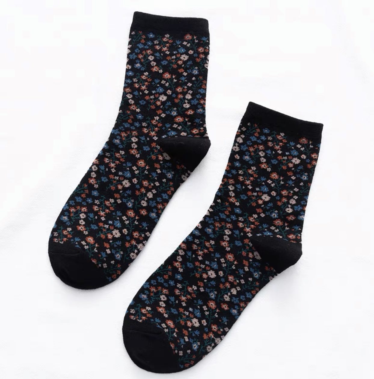 Women's Floral Print Socks - LOOUZ