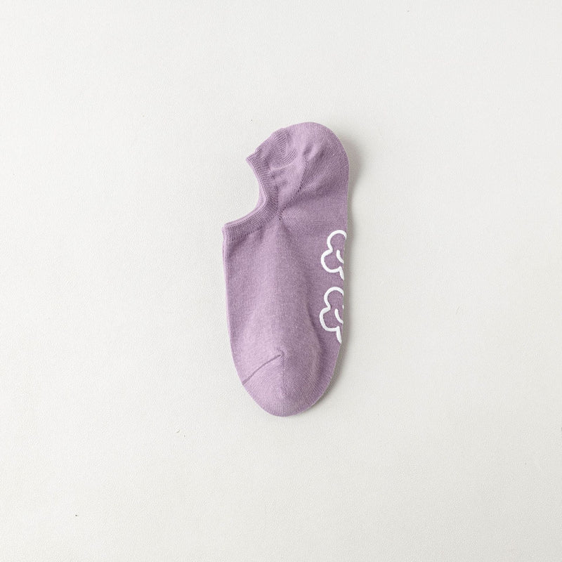 Women's Flower Adhesive Non-Slip Low Cut Socks - LOOUZ