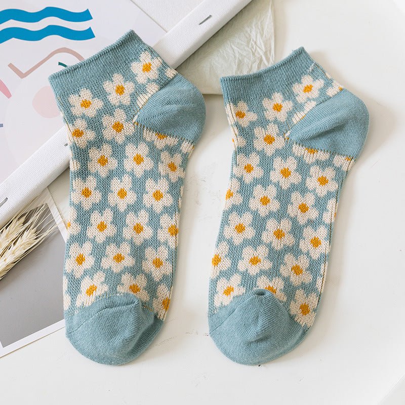 Women's Flower Quarter Socks