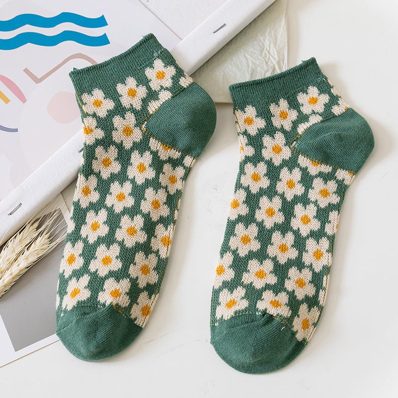 Women's Flower Quarter Socks