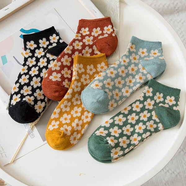Women's Flower Quarter Socks