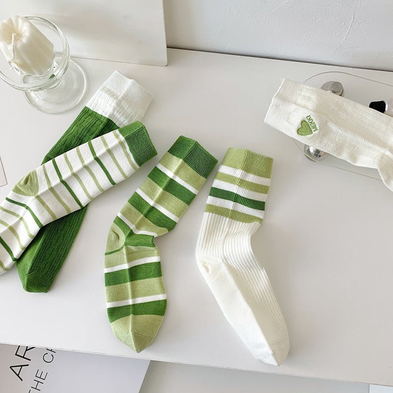 Women's Fresh Striped Pile Socks - LOOUZ