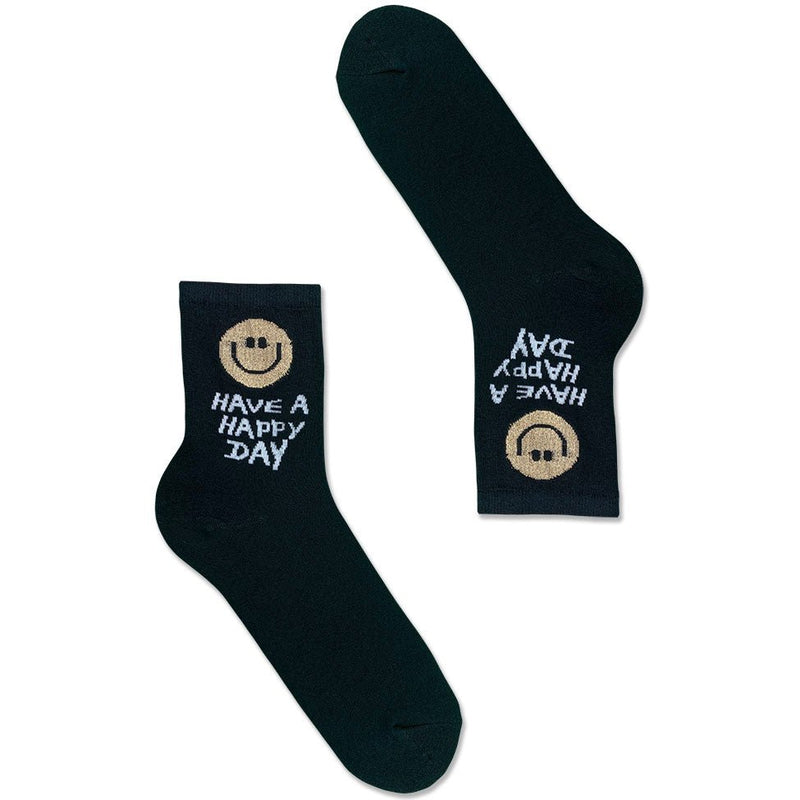 Women's Happy Day Socks-Black