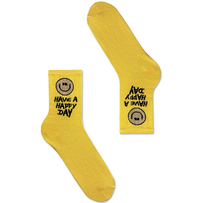 Women's Happy Day Socks-Yellow