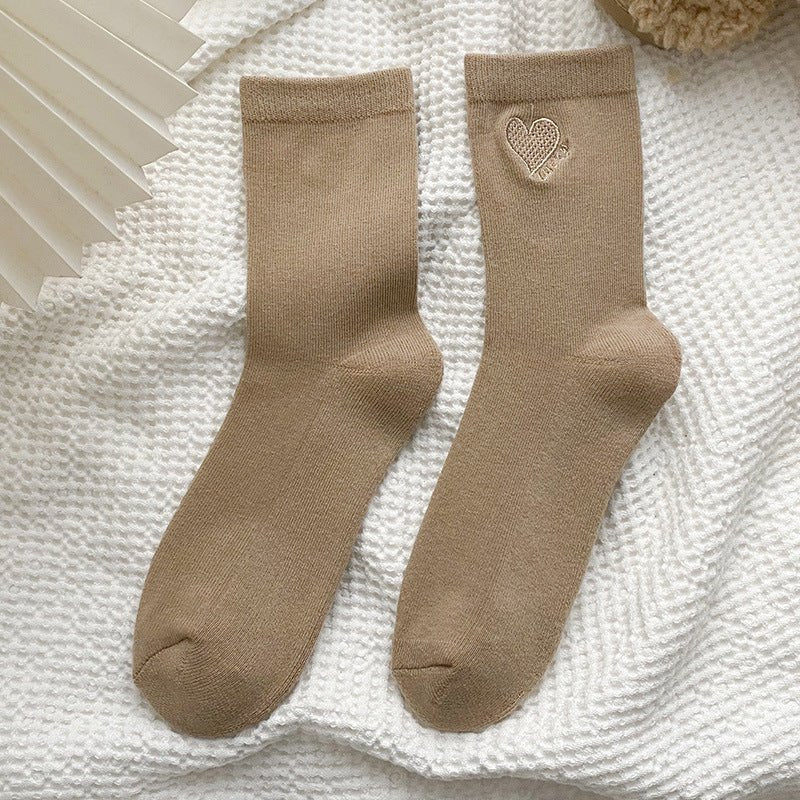 Women's Heart Emroidery Sock