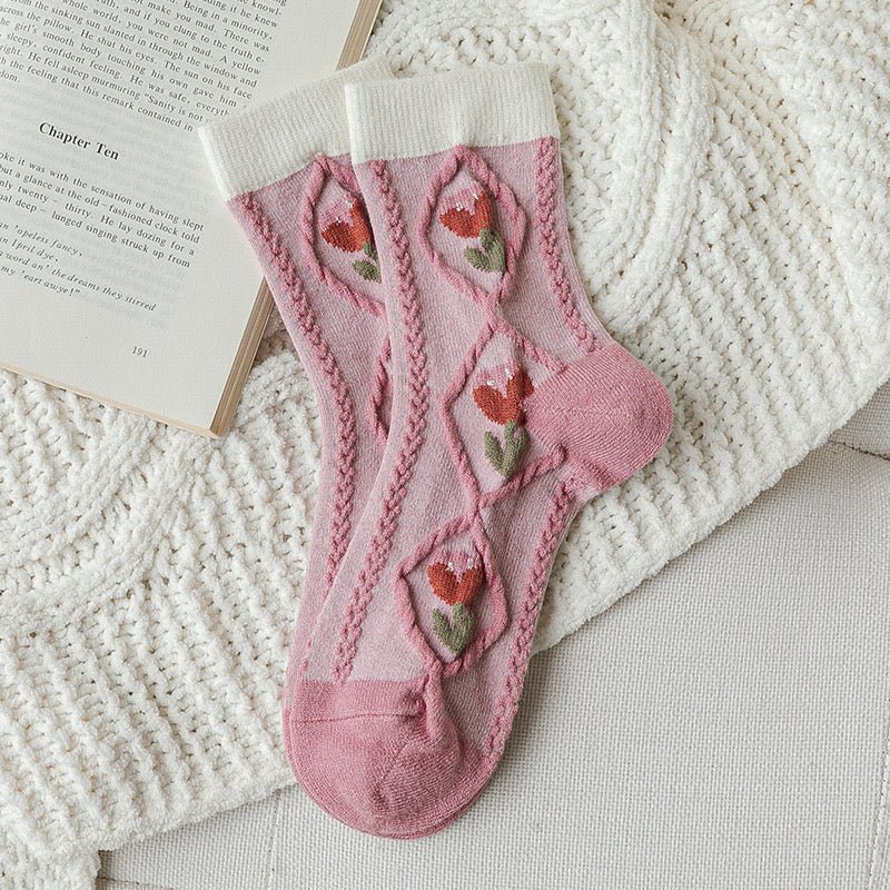 Women's Pink Collection Socks - LOOUZ