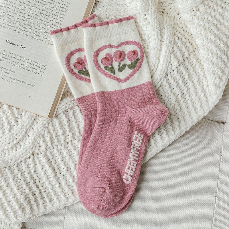 Women's Pink Collection Socks - LOOUZ