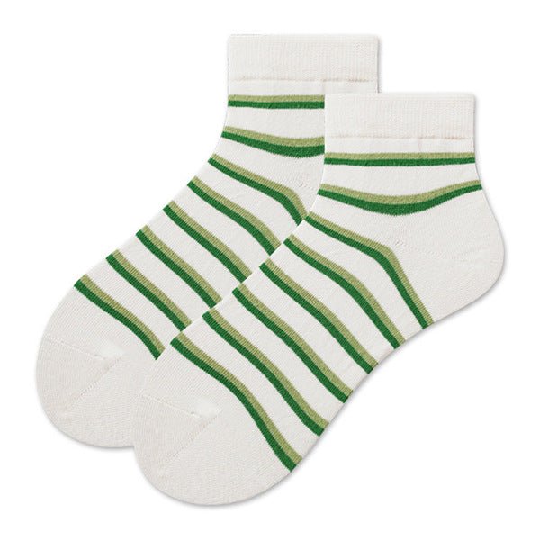 Women's Rainbow Burst Stripe Quarter Socks - LOOUZ