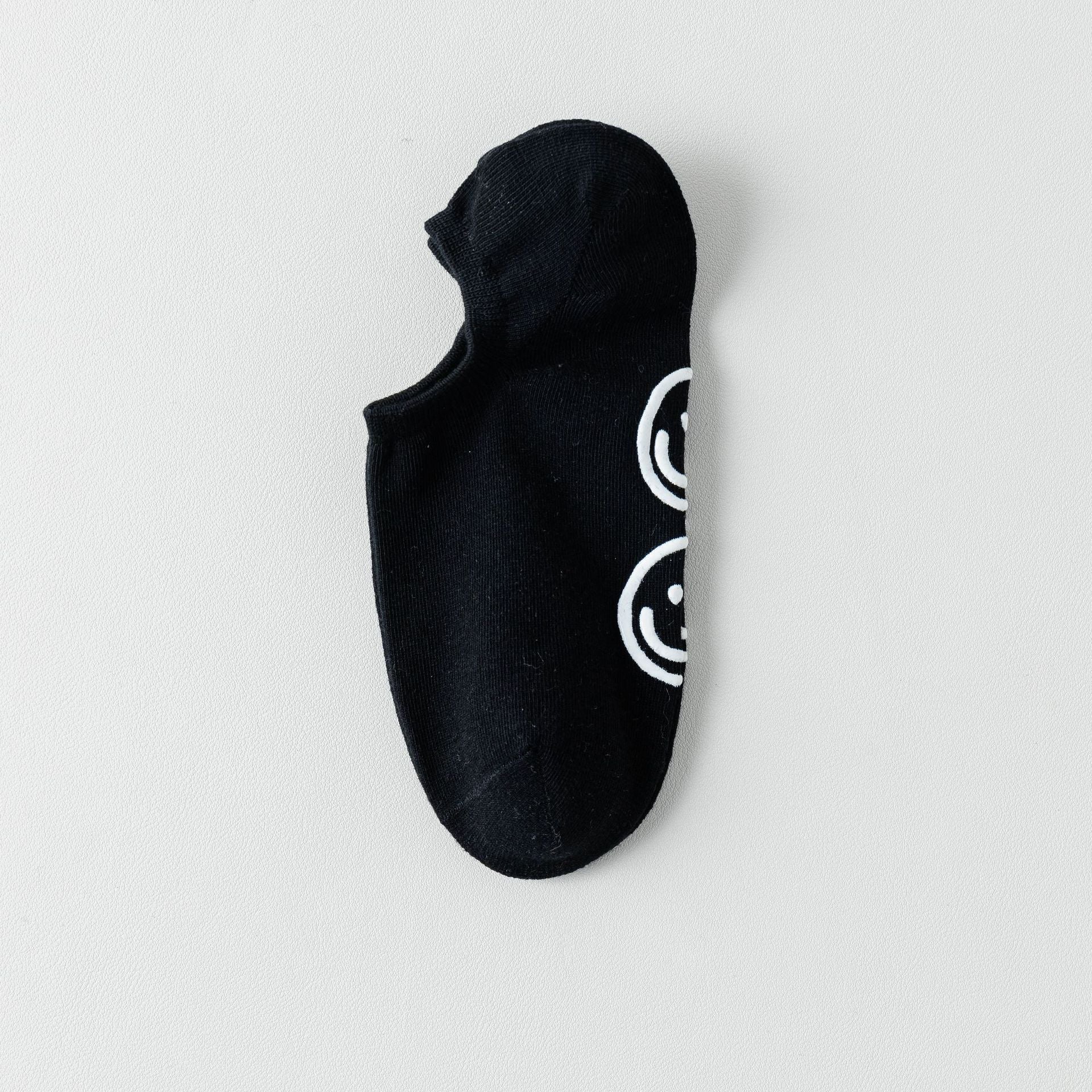 Women's Smiley Adhesive Non-Slip Low Cut Socks - LOOUZ