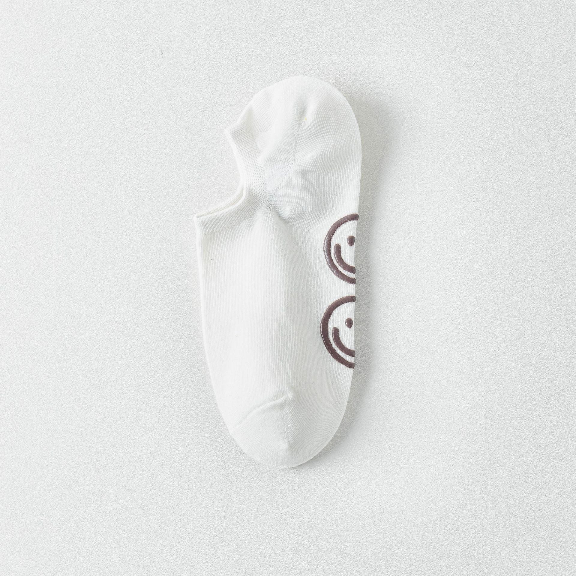 Women's Smiley Adhesive Non-Slip Low Cut Socks - LOOUZ